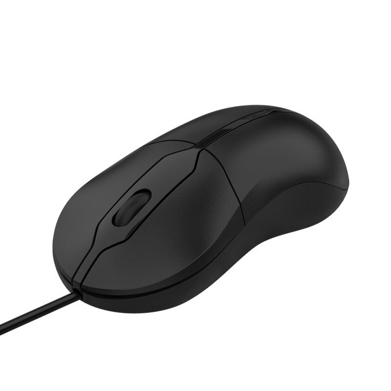 现代（HYUNDAI）鼠标 有线鼠标 办公鼠标 对称鼠标 笔记本鼠标 电脑鼠标 黑色 M106