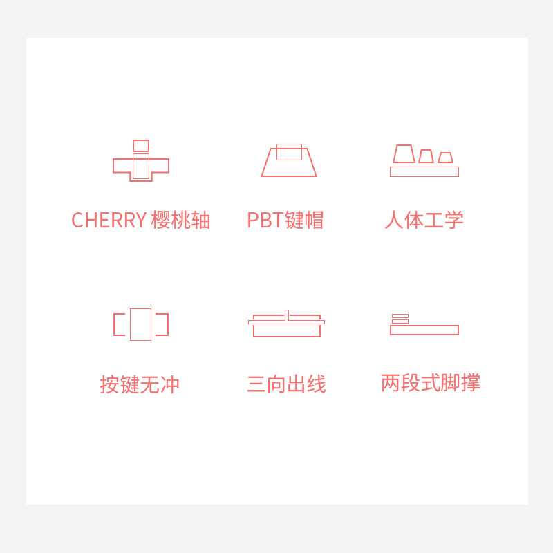 ikbc经典系列机械键盘无线游戏樱桃cherry87轴电脑外设笔记本数字电竞办公有线外接 C200工业灰有线87键 红轴