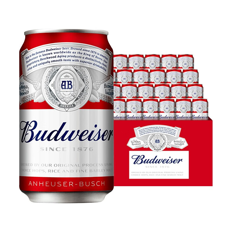 入手百威(budweiser)淡色拉格啤酒 330ml24听 整箱装评测怎么样?