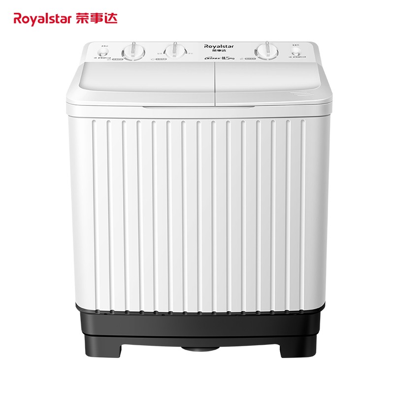 荣事达(Royalstar) 洗衣机 8.5公斤家用半自动双桶双筒双缸洗衣机 强劲动力 洗脱分离 白色 XPB85-958PHR