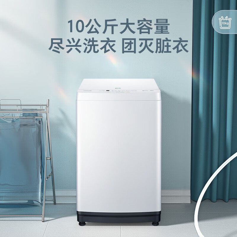 美的 （Midea）出品 华凌 波轮洗衣机全自动 10公斤 健康免清洗 健康除螨洗 水电双宽 HB100-C2