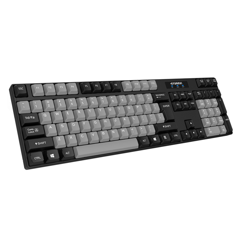 现代（HYUNDAI）NK3000C 键盘 无线充电键盘 笔记本键盘 电脑键盘 外接单键盘 黑灰