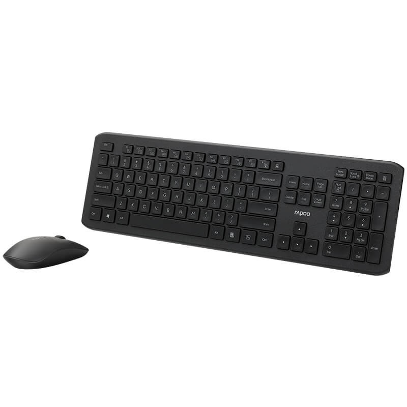 雷柏（Rapoo） X2000 键鼠套装 无线键鼠套装 办公键盘鼠标套装 静音键盘 电脑键盘 笔记本键盘 黑色
