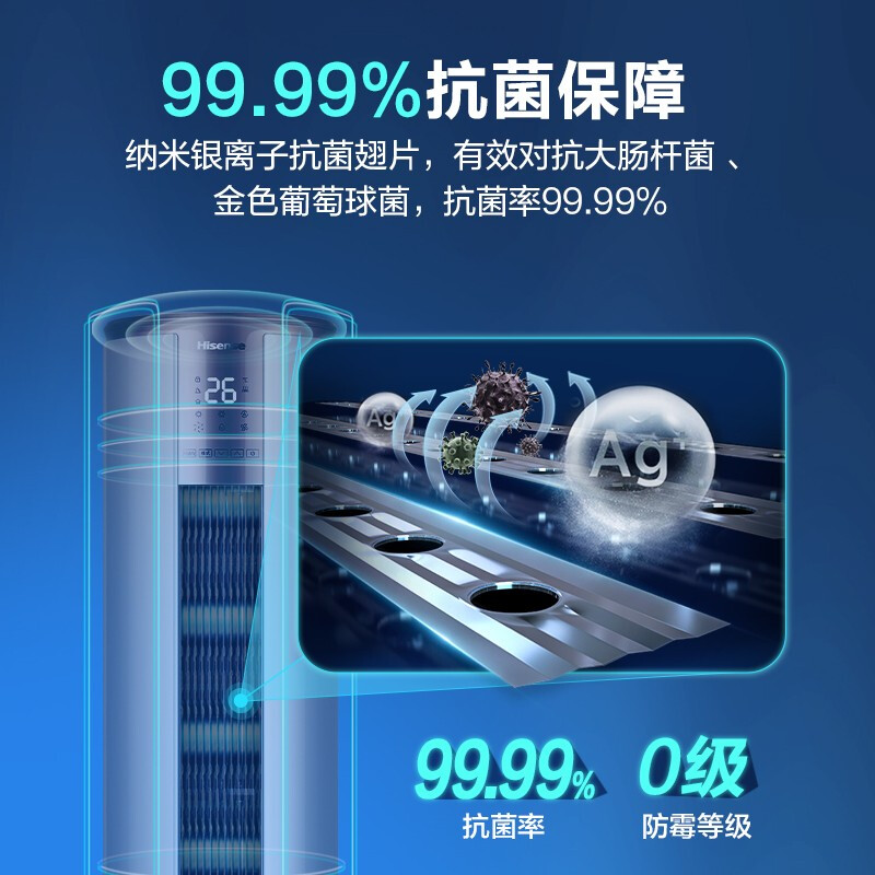 海信(Hisense) 2匹 智享家 新一清級變頻 手機智控 防霉抑菌自潔 柜機空調(diào) KFR-50LW/A390-X1以舊換新