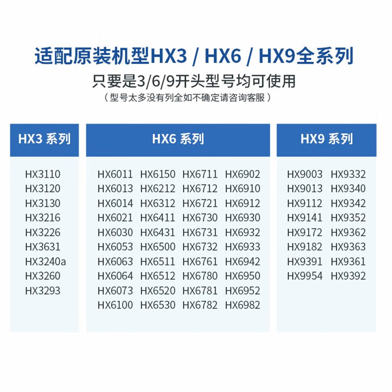 科仕洁适配飞利浦电动牙刷头HX6730/6511/3216/6761/6711/3226通用四支装 清洁