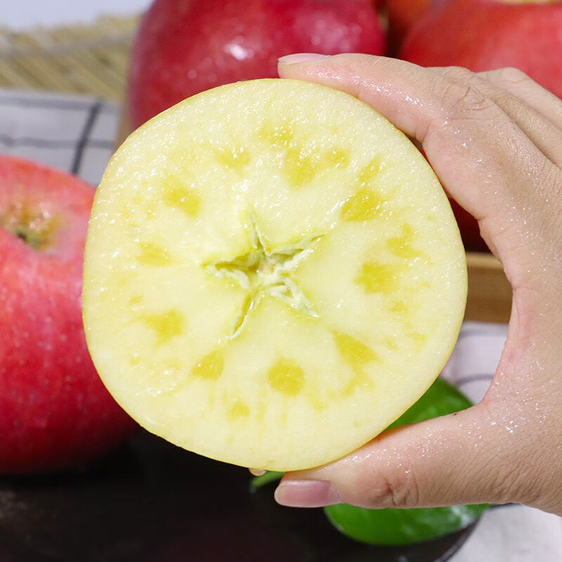 山西冰糖心现摘丑苹果苹果新鲜水果当季脆甜 红色 净重9斤普通中果