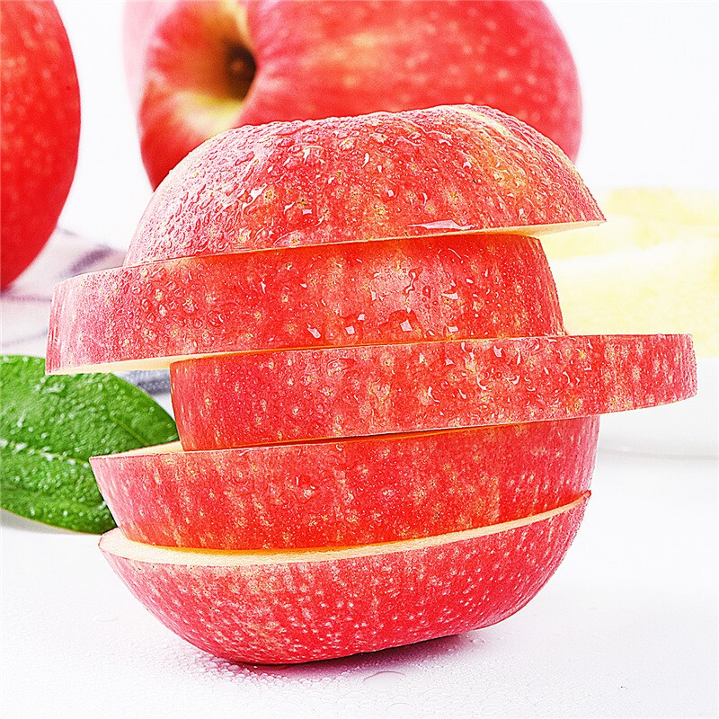 2021年新果甘肃平凉红富士脆苹果水果新鲜金果红苹果一级果 9斤甘肃苹果 中果