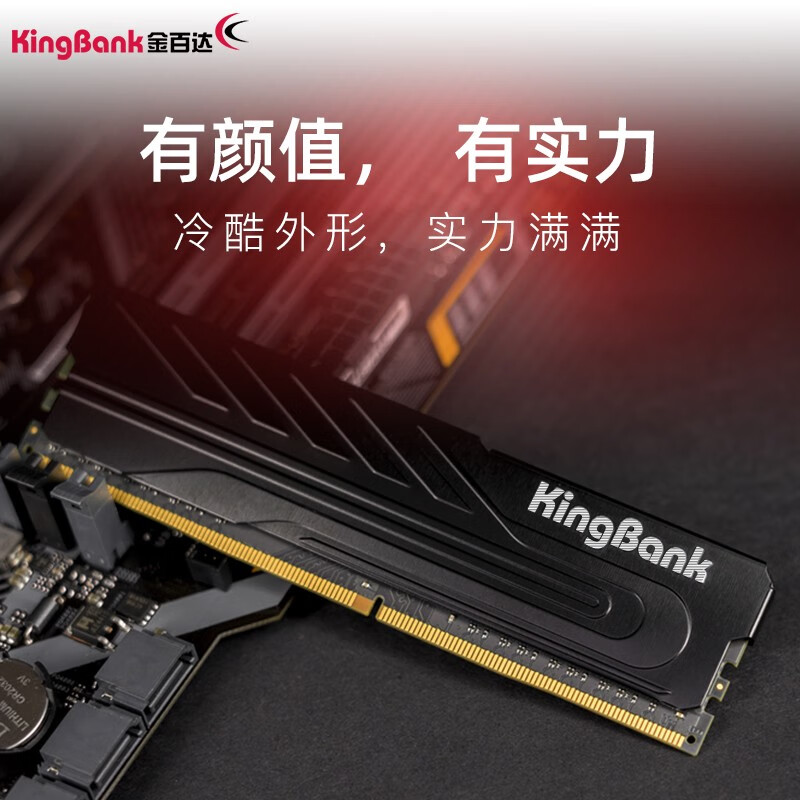 金百达（KINGBANK）8GB DDR4 2666 台式机内存条 黑爵系列  intel专用条