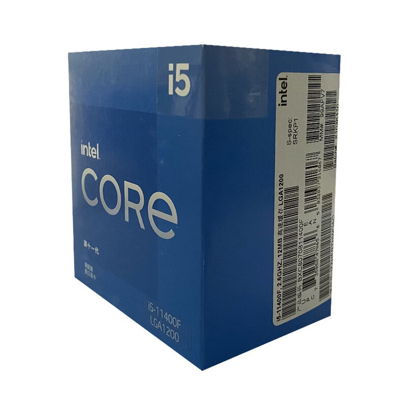 第11代英特尔? 酷睿?  Intel i5-11400F 盒装CPU处理器  6核12线程 单核睿频至高可达4.4Ghz