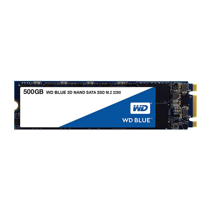 西部数据（WD) 500GB SSD固态硬盘 M.2接口 Blue系列 3D技术 高速读写 五年质保