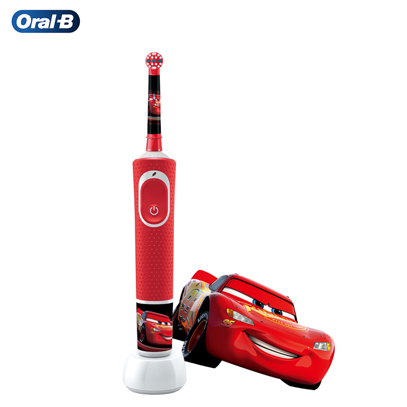 欧乐B儿童电动牙刷 充电式（3岁+适用）新款护齿赛车总动员款D100Kid