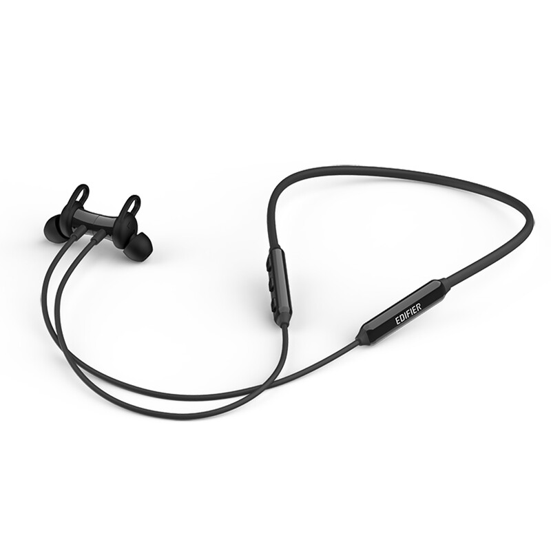 漫步者（EDIFIER） W200BT无线蓝牙耳机颈挂式磁吸挂脖式防水跑步入耳式运动苹果华为小米手机 PLUS版 黑色