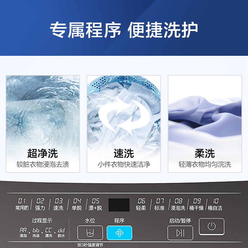 海尔（Haier) 波轮洗衣机全自动 以旧换新  8KG蝶形水流 魔术过滤器 健康桶自洁 租房神器EB80M20Mate1