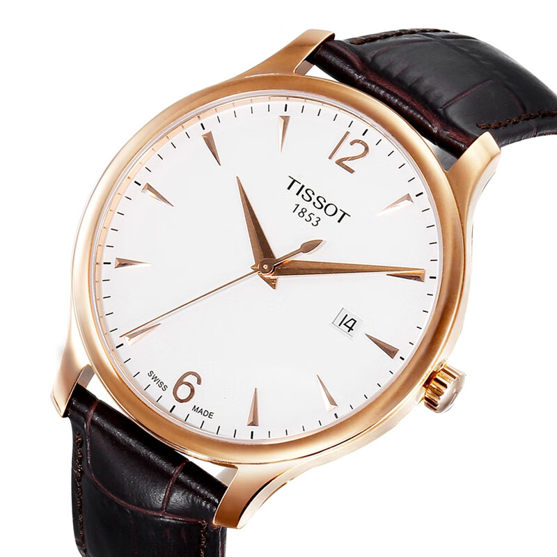 天梭(TISSOT)瑞士手表 俊雅系列皮带石英男士手表T063.610.36.037.00