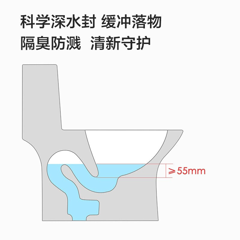 九牧（JOMOO）小户型马桶防臭家用节水虹吸式抽水马桶 静音卫浴小尺寸陶瓷连体坐便器11316 305坑距