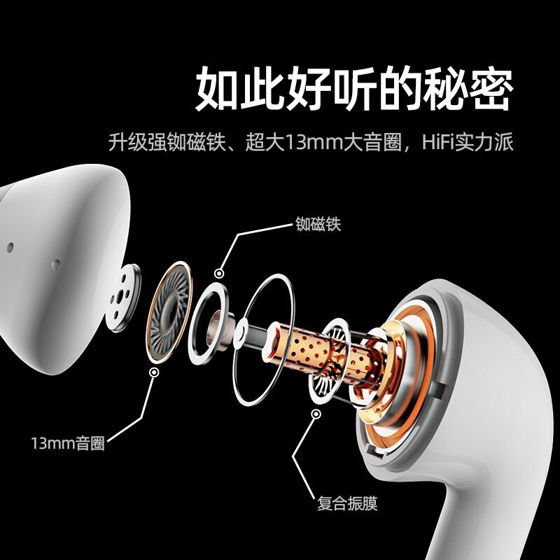 聯(lián)想(Lenovo) thinkplus LP12黑 真無線藍(lán)牙耳機(jī)透明果凍倉 半入耳式降噪觸控耳機(jī)藍(lán)牙5.1 通用蘋果華為手機(jī)