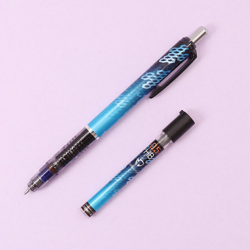 日本斑马牌 (ZEBRA)HB自动铅笔芯 0.5mm活动铅笔芯 自动铅笔替芯 斑马限定炫染款 P-LD10 40支/管 蓝色