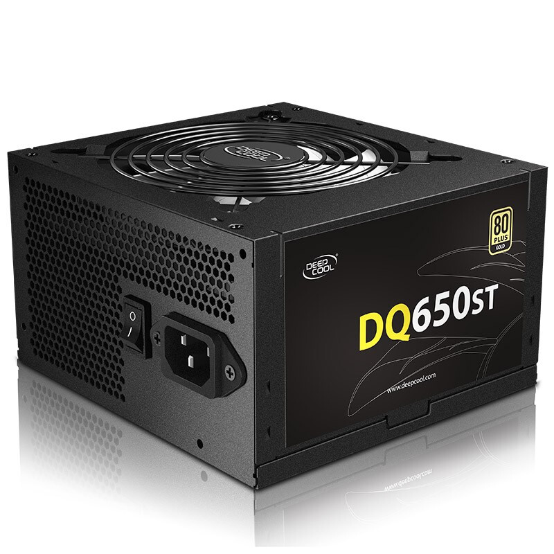 九州风神（DEEPCOOL）DQ650ST金牌电源/10年质保/全日系电容/台式机电脑主机机箱电源650W（温控风扇）