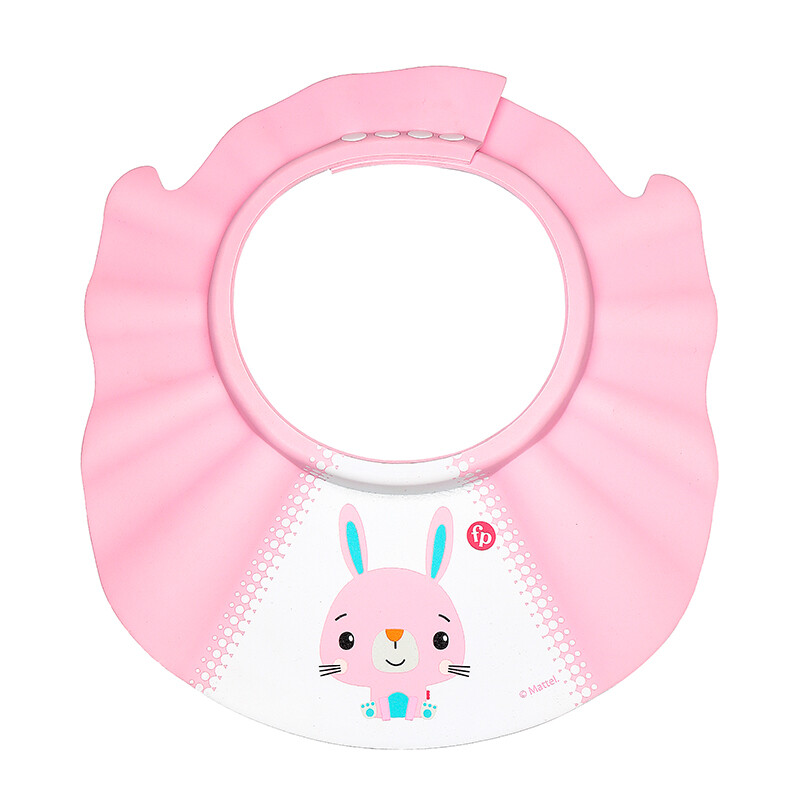 费雪（Fisher Price）婴幼儿洗头帽浴帽防水护耳儿童洗发帽宝宝洗澡洗头神器可调节 粉色小狮子 婴儿用品