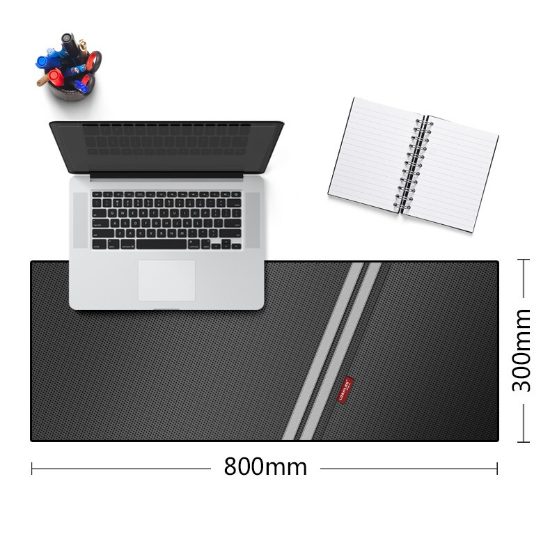 飞遁（LESAILES）800*300*3mm Cool line电竞游戏鼠标垫超大号锁边加厚办公电脑键盘书桌垫黑色