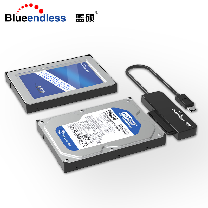 蓝硕 BLUEENDLESS US25C3 2.5移动笔记本硬盘盒子Type-c易驱线USB3.0转SATA串口