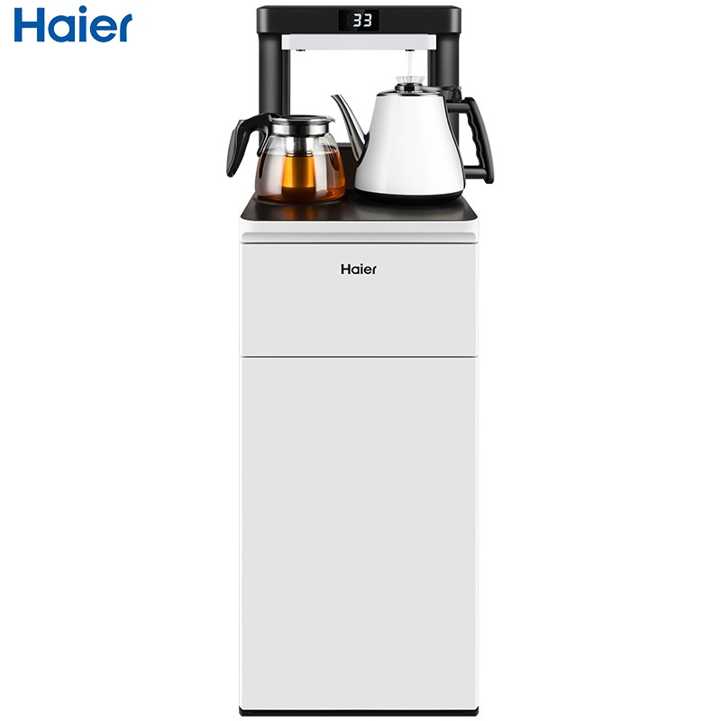 【自营多仓发货】海尔（Haier）新款茶吧机家用全自动上水智能下置水桶小型温热多功能饮水机立式温热 白色