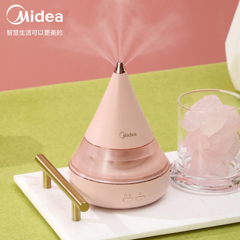 %title插图%num 美的(Midea)空气加湿器卧室 香薰机 女友生日节日礼物 静心瑜伽书桌 迷你补水SC-2F02M