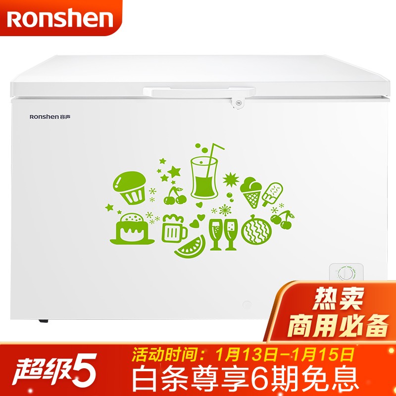 容声(Ronshen) 309升 商用卧式冰柜 厨房冰箱 雪糕大冷柜 冷藏冷冻转换 一级能效BD/BC-309MD