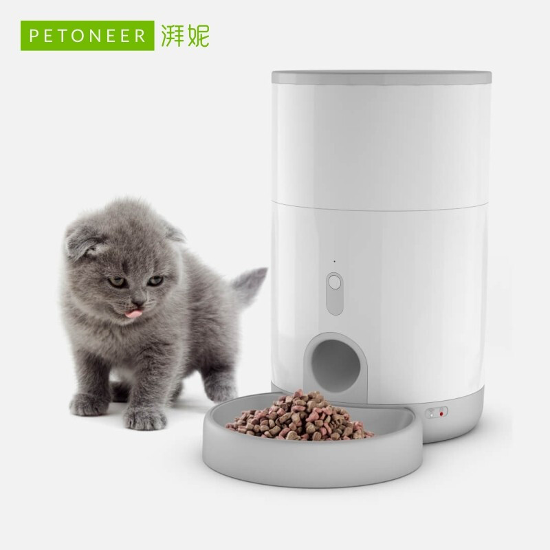 湃妮 迷你寵物喂食器適用小型犬貓 自動喂食器定時定量遠(yuǎn)程控制貓食盆儲糧桶貓糧桶狗食盆寵物碗 不帶攝像頭