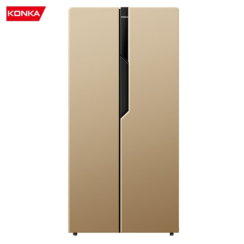 康佳（KONKA）400升对开门冰箱 电脑温控 超薄机身 静音节能 双开门大冰箱 （金色）BCD-400EGX5S