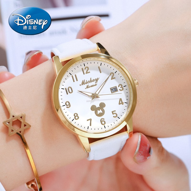 迪士尼（Disney）儿童手表女孩中小学生米奇少女手表圣诞节礼物女童夜光手表时尚石英表 MK-11253W