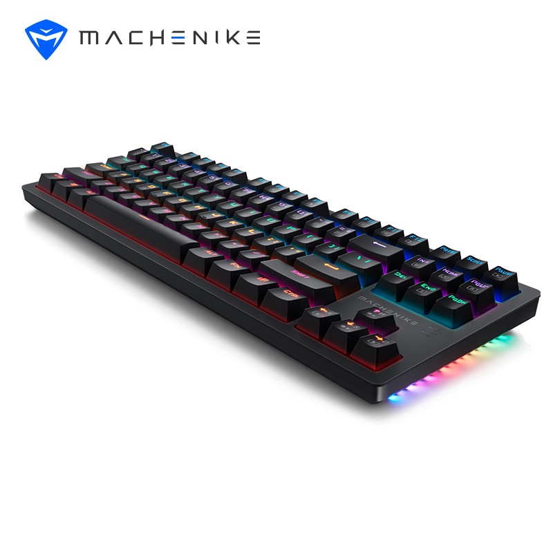 机械师(MACHENIKE)混光RGB光效 87键全键无冲 机械键盘 笔记本电脑台式机 游戏电竞吃鸡键盘 黑轴混光
