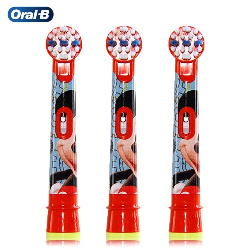 欧乐B 儿童电动牙刷头 3支装 适用D10,D12儿童电动牙刷（米奇图案 款式随机）EB10-3K 德国进口 