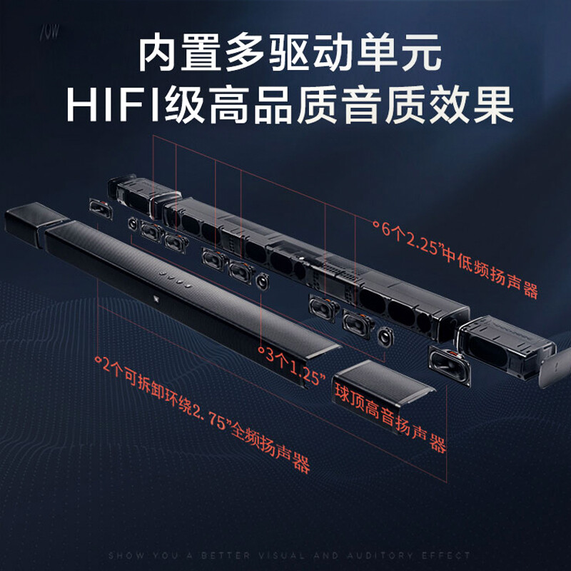 JBL BAR5.1电视回音壁音响家庭影院5.1声道套装音箱客厅无线环绕Soundbar条形蓝牙低音炮