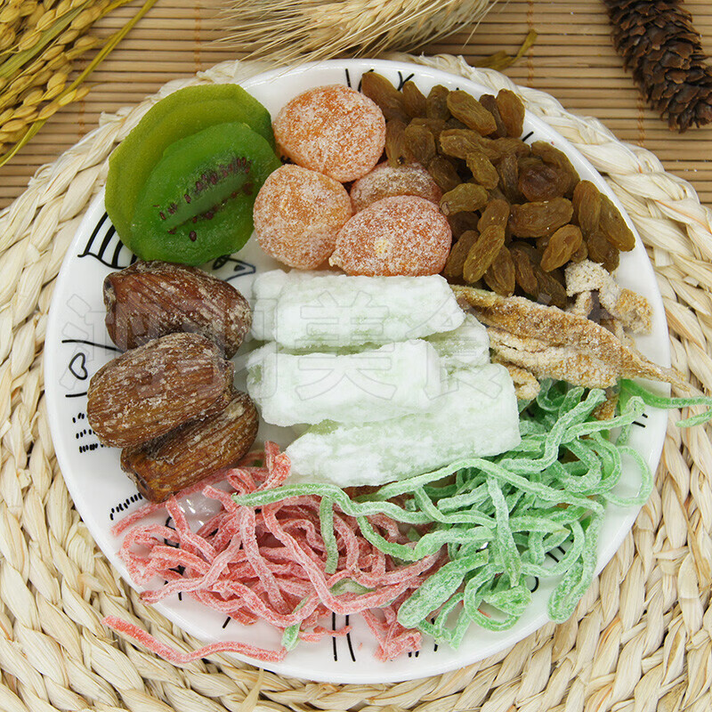 红绿丝冬瓜糖苏式绿豆汤配料八宝饭材料桔月饼馅料桔冬瓜糖蜜枣100g