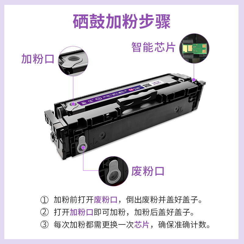 盈佳 CF500A硒鼓四色套202A墨盒 适用HP惠普M281fdw M254dn M254dw M254nw M280nw M281fdn碳粉盒带芯片彩鼓