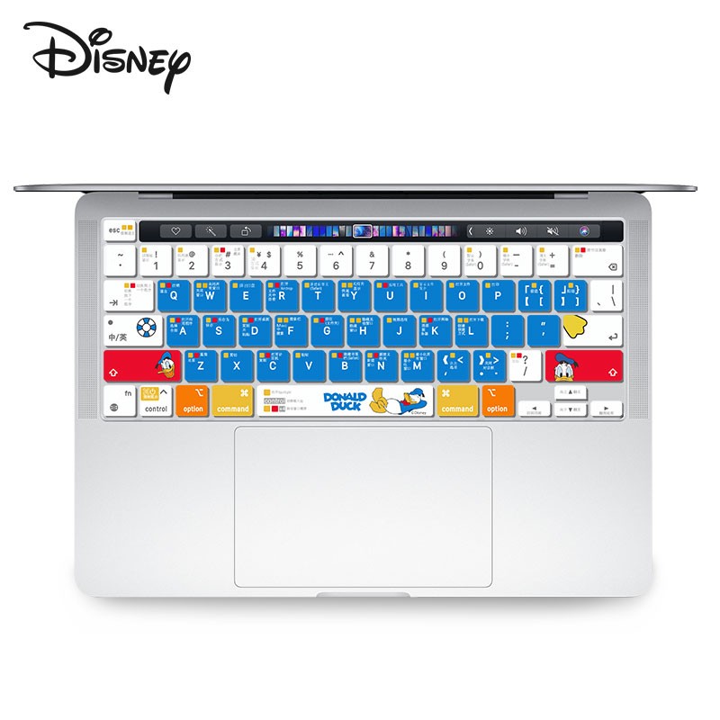 JRC 迪士尼授权 苹果MacBook Pro13英寸新款笔记本电脑硅胶键盘膜快捷键功能保护膜A2289/A2251/A2338 唐老鸭