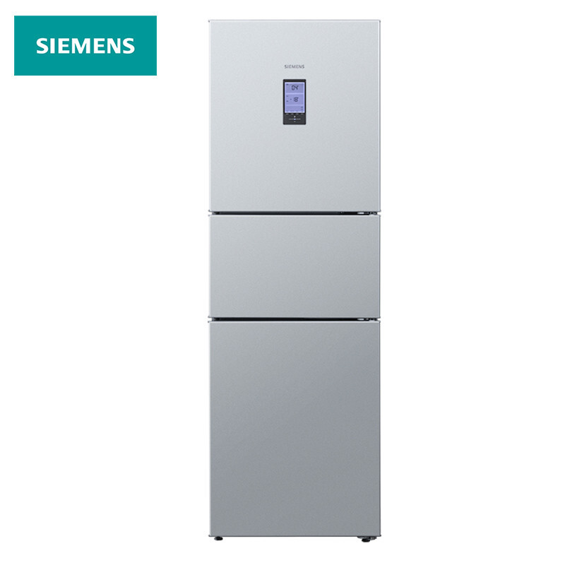 西门子(SIEMENS) 306升 风冷三门冰箱 大容量除味 全无霜 保湿双效过滤 (银色)  BCD-306W(KG32HA26EC)