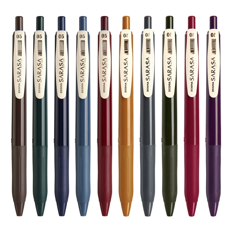 日本斑马牌（ZEBRA）JJ15-V 新复古色中性笔 0.5mm按制签字笔顺利笔 子弹头学生手账笔标记笔 波尔多紫