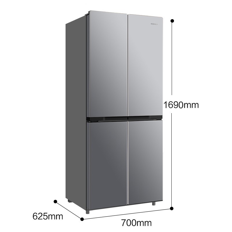 康佳（KONKA）307升十字多门双对开门电冰箱 风冷无霜 四门家用水润鲜超薄系列BCD-307WEGY4S