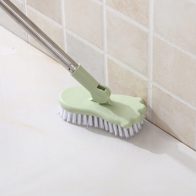 香柚小镇 长柄清洁刷子浴室硬毛地板刷卫生间厕所地刷浴缸刷瓷砖地板 绿色