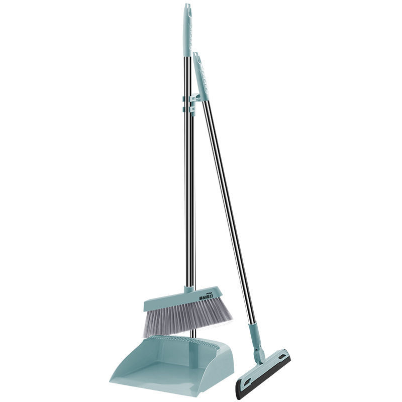 扫把簸箕套装组合家用单个扫帚软毛刮水刮刀魔术扫地笤帚 2件套蓝色(扫把+簸箕)