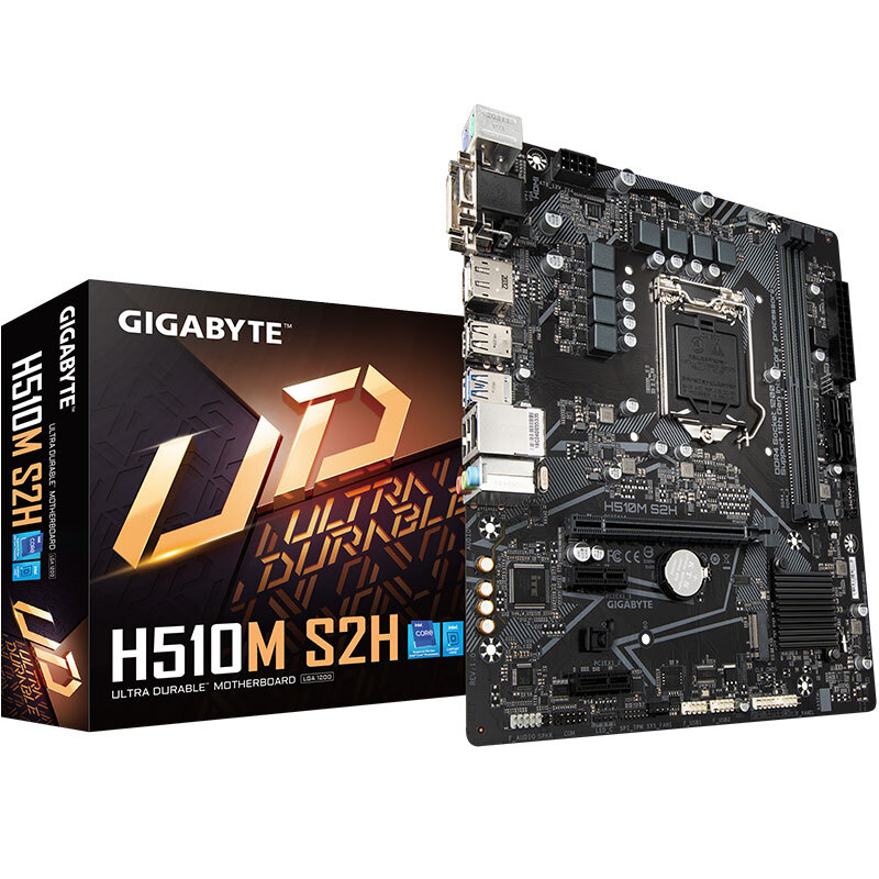 技嘉（GIGABYTE）H510M S2H 主板 支持CPU 10400F/10105F/G6405/G5905（INTEL H510/LGA 1200）