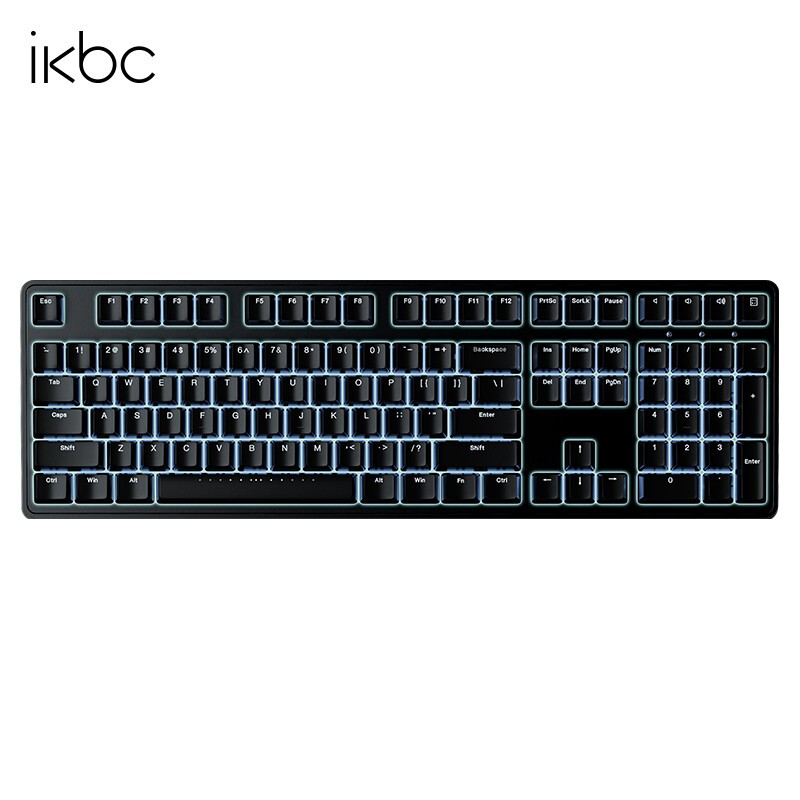 ikbc R300机械键盘游戏樱桃cherry轴电脑外设笔记本数字电竞办公有线外接背光 R300白光有线108键 茶轴