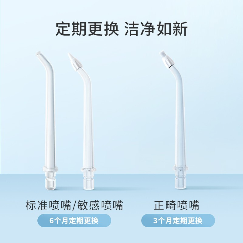 usmile 密浪沖牙器噴嘴 水牙線噴頭 非電動(dòng)牙刷 標(biāo)準(zhǔn)類型2支裝