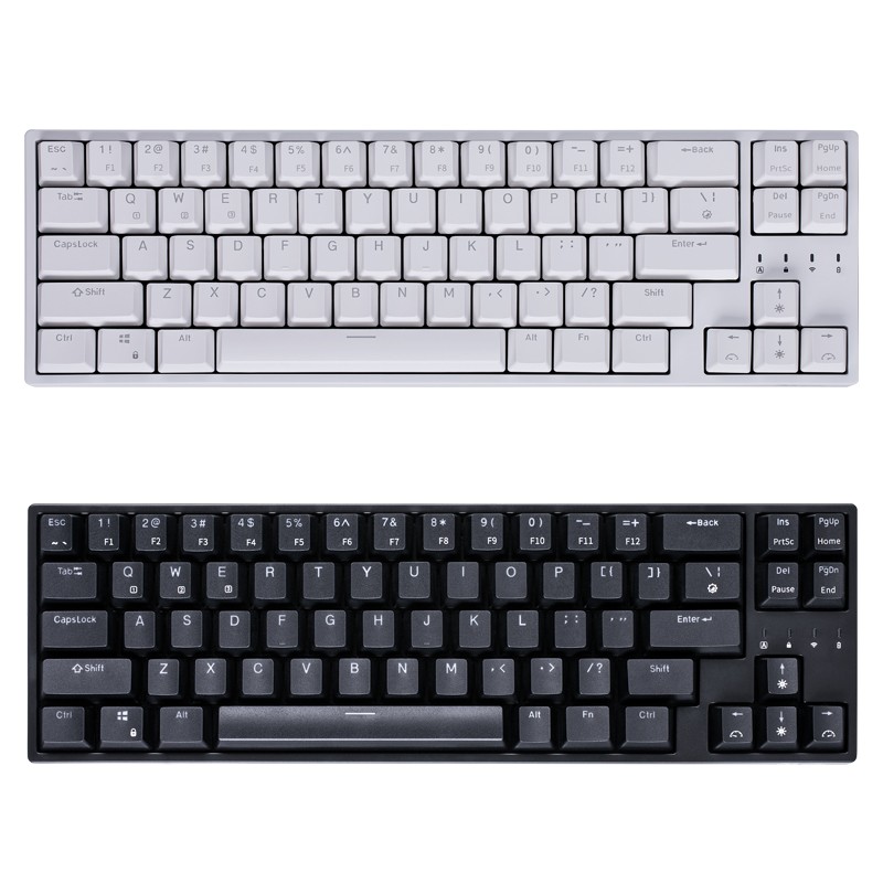 RK68plus(871)机械键盘 有线 蓝牙 无线2.4G三模办公键盘 客制化热插拔轴体 电脑键盘 白色背光 白色红轴