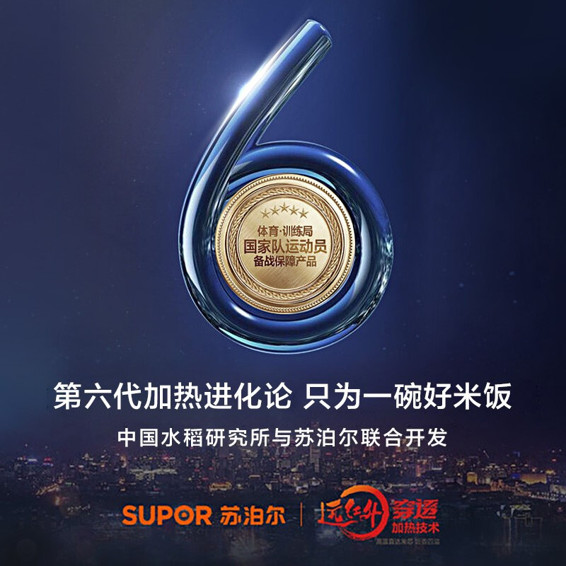 蘇泊爾（SUPOR）4L電飯煲遠紅外穿透加熱技術(shù)本釜IH電磁加熱多功能家用智能電飯煲SF40HC88