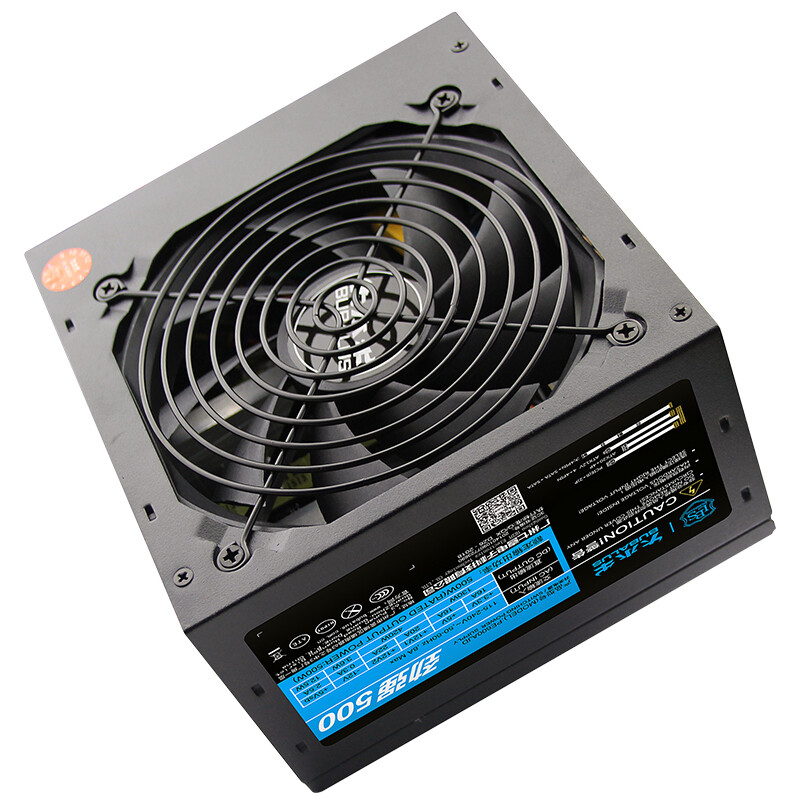 大水牛（BUBALUS）额定500W 劲强500台式电脑电源（主动式PFC/12CM风扇/智能温控/支持背线/宽幅电压）