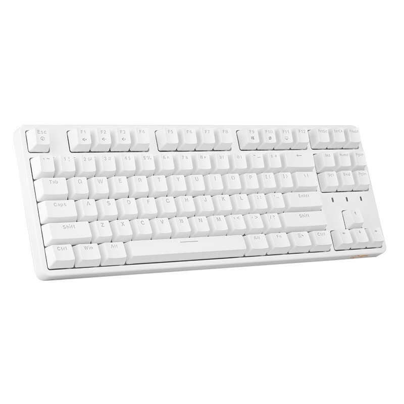 艾石头 FE 87 铁系列 机械键盘 87键游戏键盘 全键无冲 DIY磁吸上盖 阶梯键帽 白色 茶轴