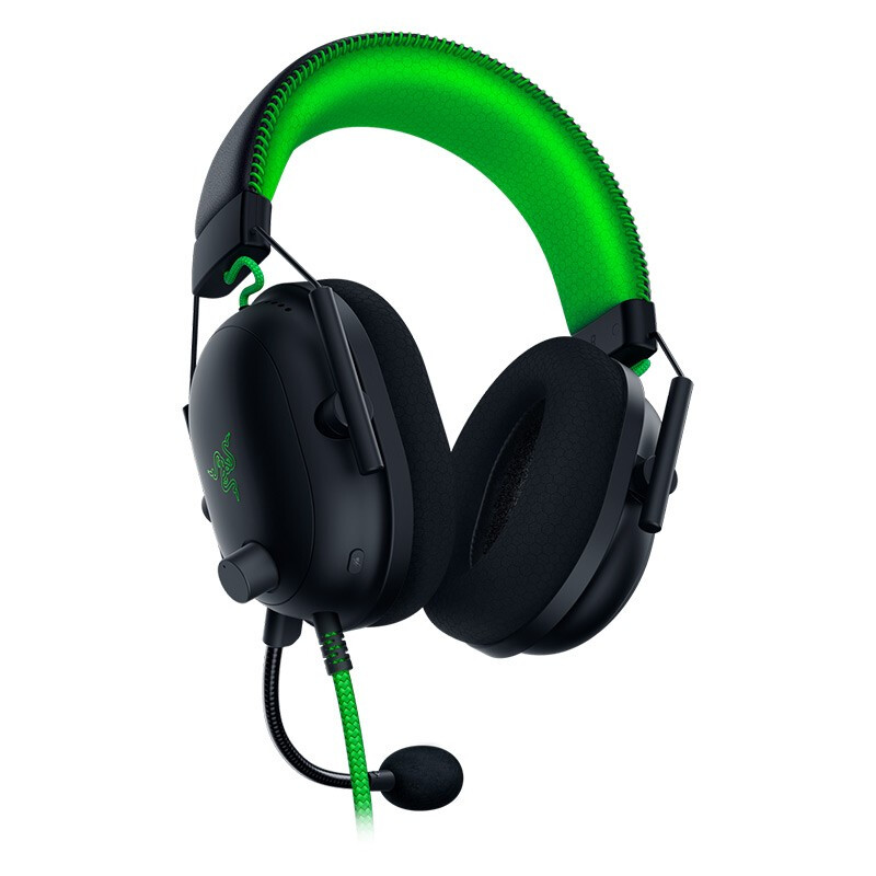 雷蛇 Razer 旋风黑鲨V2 SE特别版 头戴式 电竞游戏 麦克风 7.1环绕 听声辨位 游戏耳机